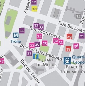 Lobbyplanet-Stadtplan mit Fleishman-Hillard in der Mitte