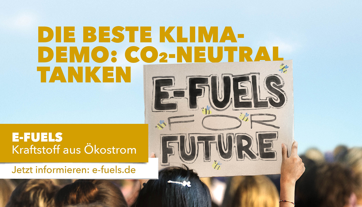 Kampagnenbild von "E-Fuels for Future"