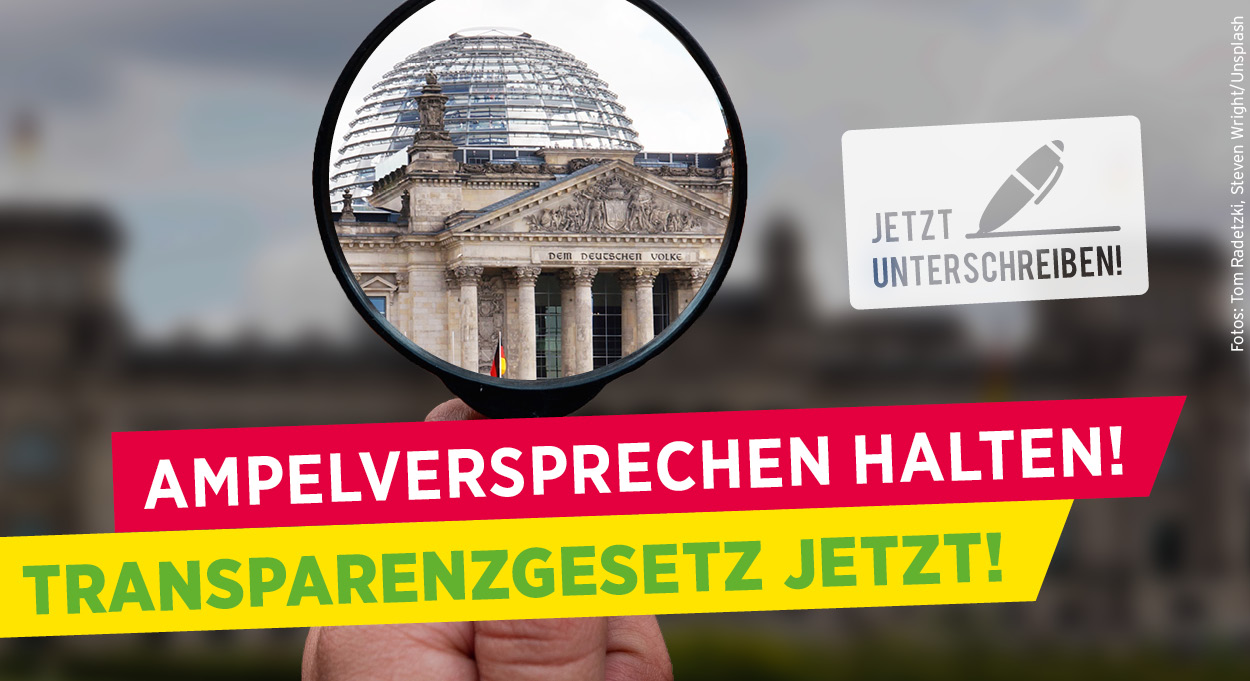 Transparenzgesetz jetzt!