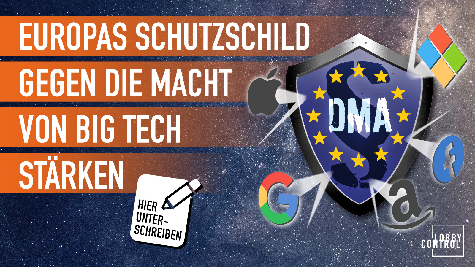 Aktion: Europas Schutzschild gegen die Macht von Big Tech stärken