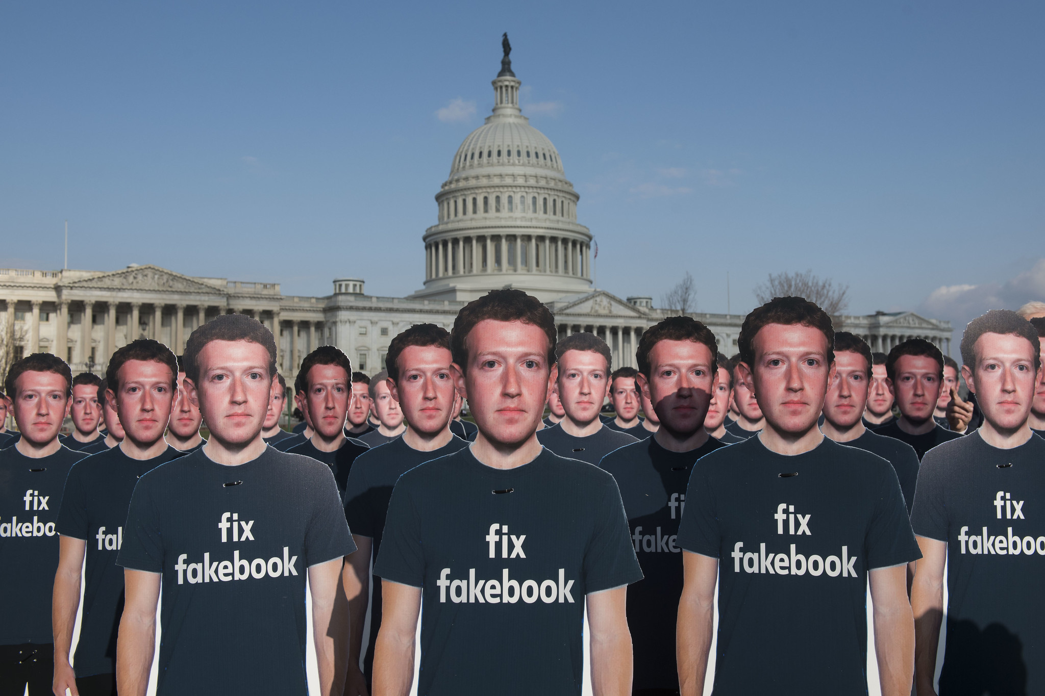 Protest-Aktion gegen Facebook in Washington, April 2018