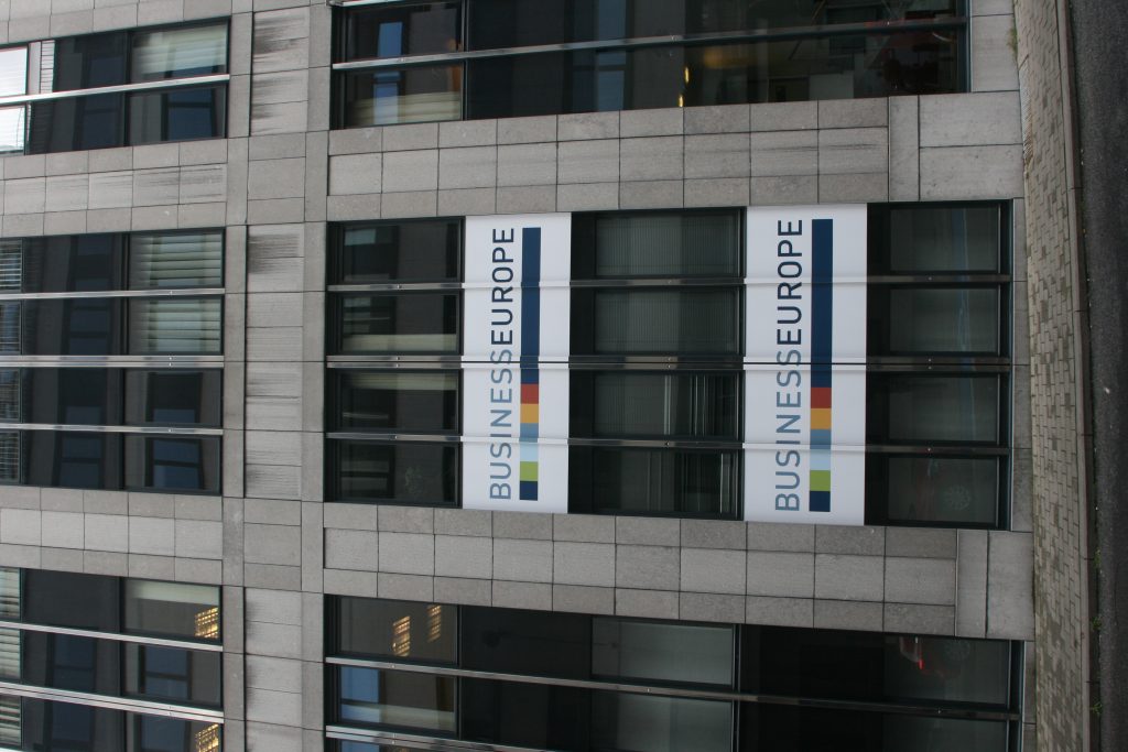 Das Brüsseler Büro des größten europäischen Arbeitgeberverbands BusinessEurope unweit der EU-Kommission.