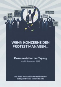 Cover der Broschüre "Wenn Konzerne den Protest managen"