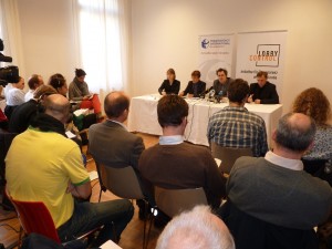 Pressekonferenz mit Campact und TI zu Abgeordnetenbestechung und Nebeneinkünften, 16.10.2012