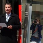 David Bendels, Verein, und Isabell M., Goal AG, bei Aktion des Vereins zur Erhaltung der Rechtsstaatlichkeit und bürgerlichen Freiheiten
