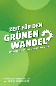 Wahlprogramm Grüne