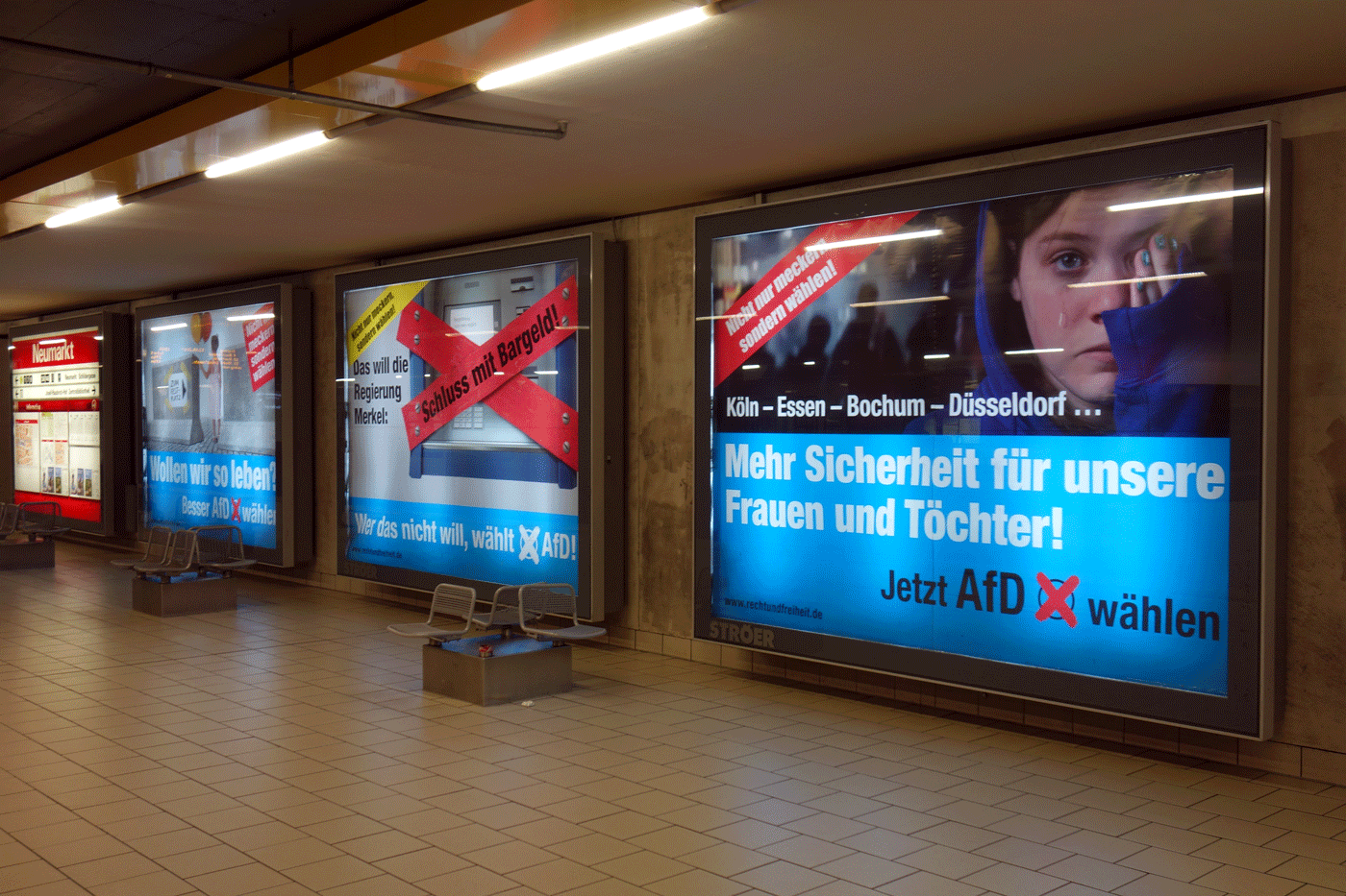 Pro-AfD-Wahlplakte in Köln, Mai 2017
