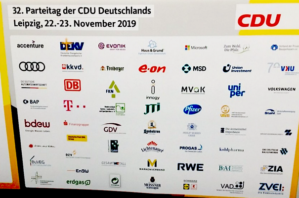 Sponsoren CDU Parteitag 2019