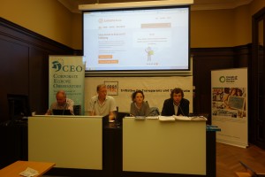Presseworkshop zum Launch von Lobbyfacts in Brüssel